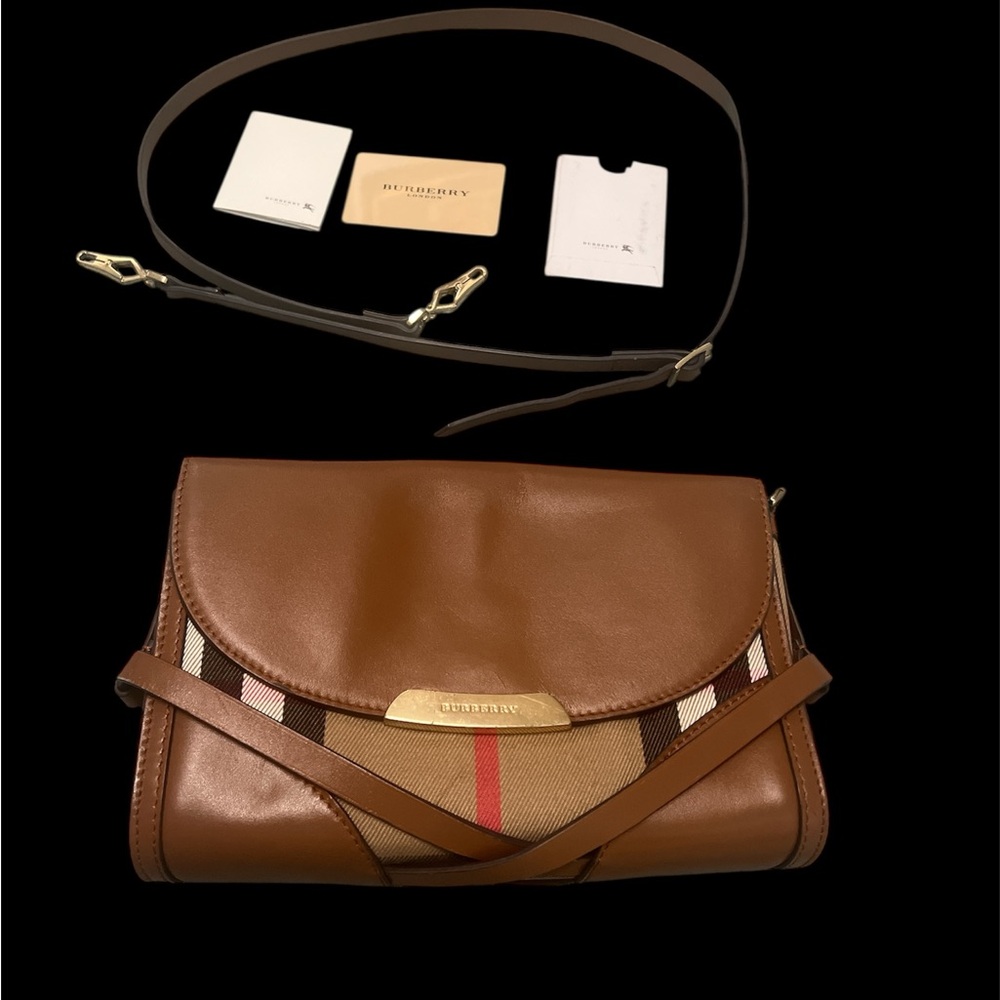 Burberry Brown and tan bag with adjustable strap